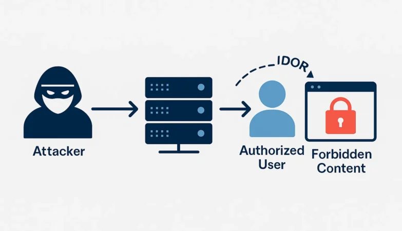broken access control explained IDOR attack flow diagram