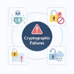 Abstract illustration showing encryption concepts for cryptographic failures