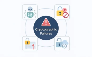 Abstract illustration showing encryption concepts for cryptographic failures