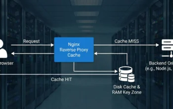 Diagram illustrating the Nginx caching secrets workflow